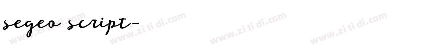 segeo script字体转换